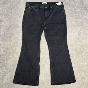 Abercrombie and Fitch Womens High Rise The Vintage Flare Black Wash Size 34/18 S